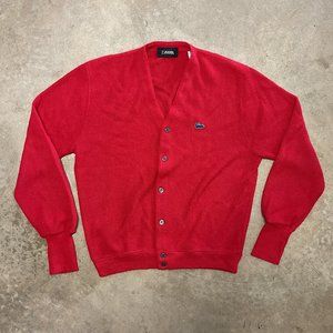 VTG IZOD Lacoste Stitched Logo Cardigan (L)